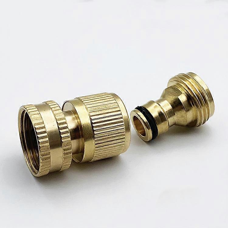 Brass hose quick connector, leak proof water pipe male and female connector