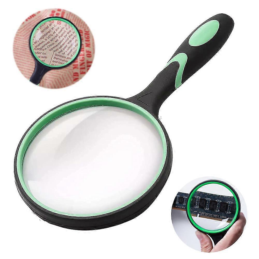 عدسة مكبرة 10X ، مكبر قراءة محمول ، عدسة مكبرة مقاس 75 مم ، مرآة مكبرة مقاومة للكسر