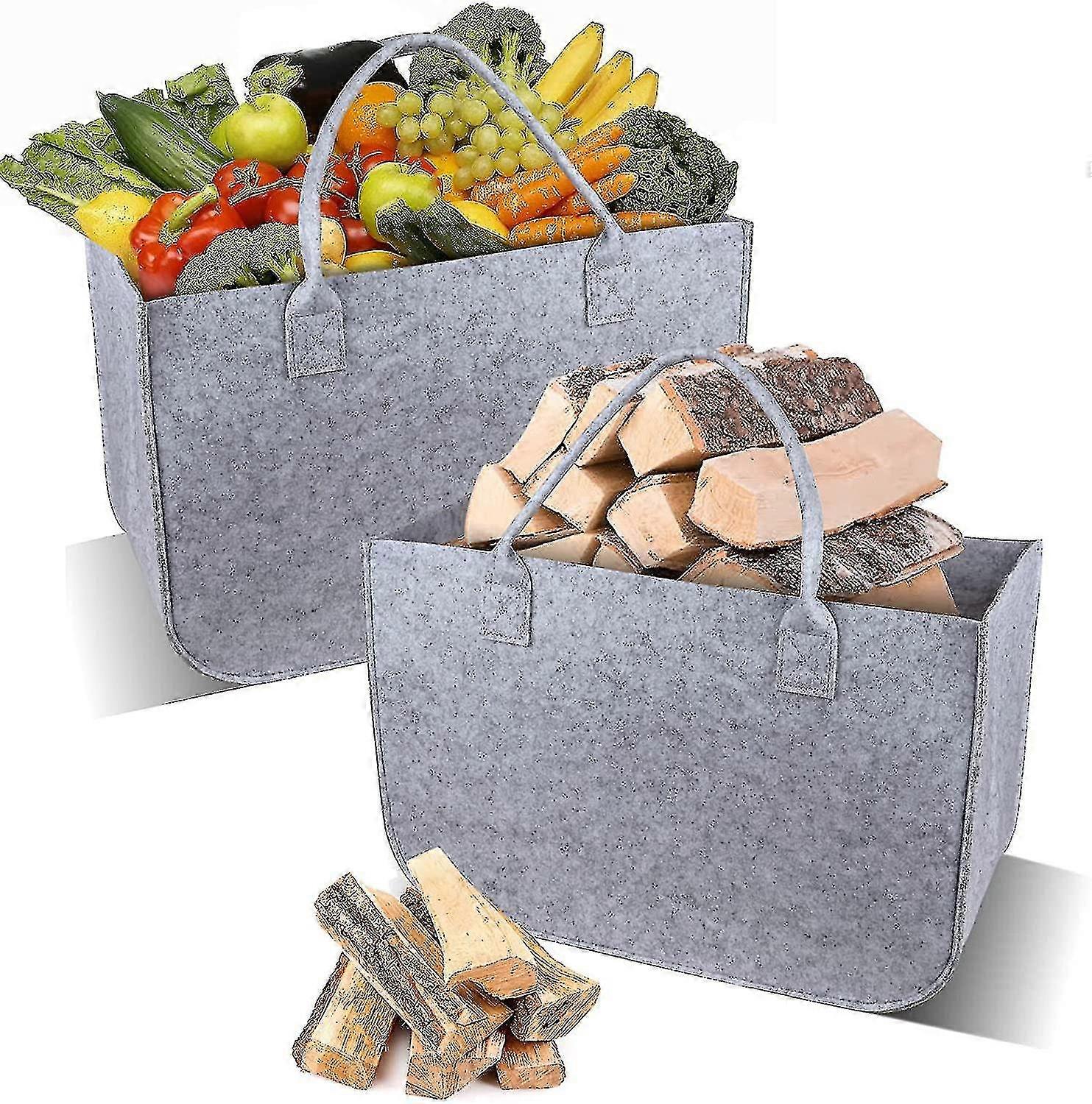 أكياس لباد ، حقيبة شعر قابلة للطي المتسوق كبيرة ، 2 قطعة حقيبة شعر لهدية شعر