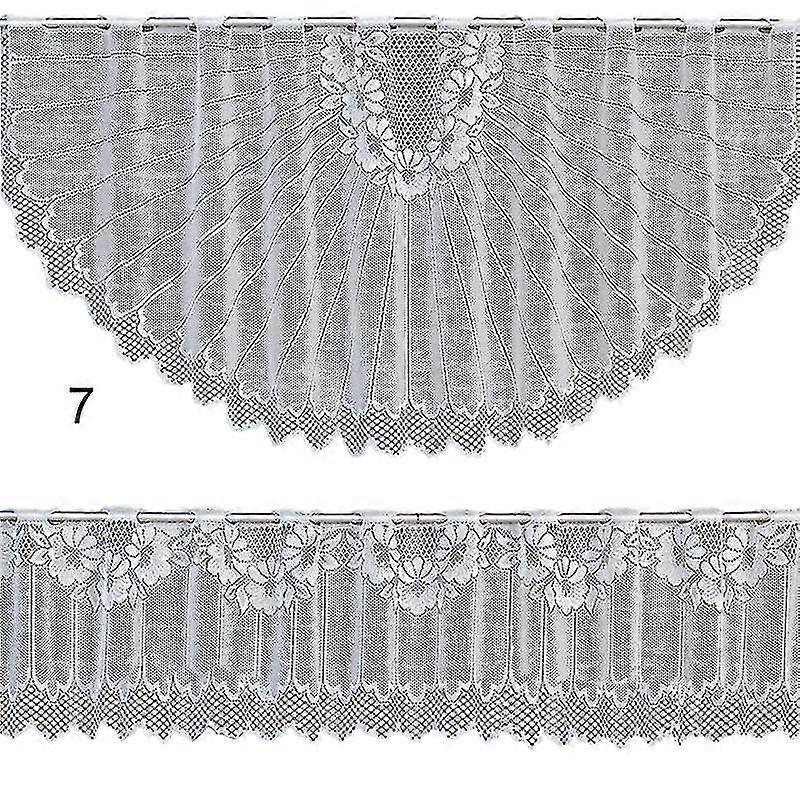 2db / készlet Csipkefüggöny áttetsző csipke design vintage stílus 2 tier cafe függöny készlet otthon