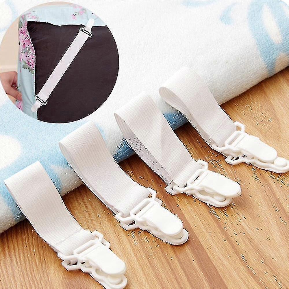 4pcs/set Anti Skid Bed Sheet Colchão Capa clipes suporte fixa banda elástica