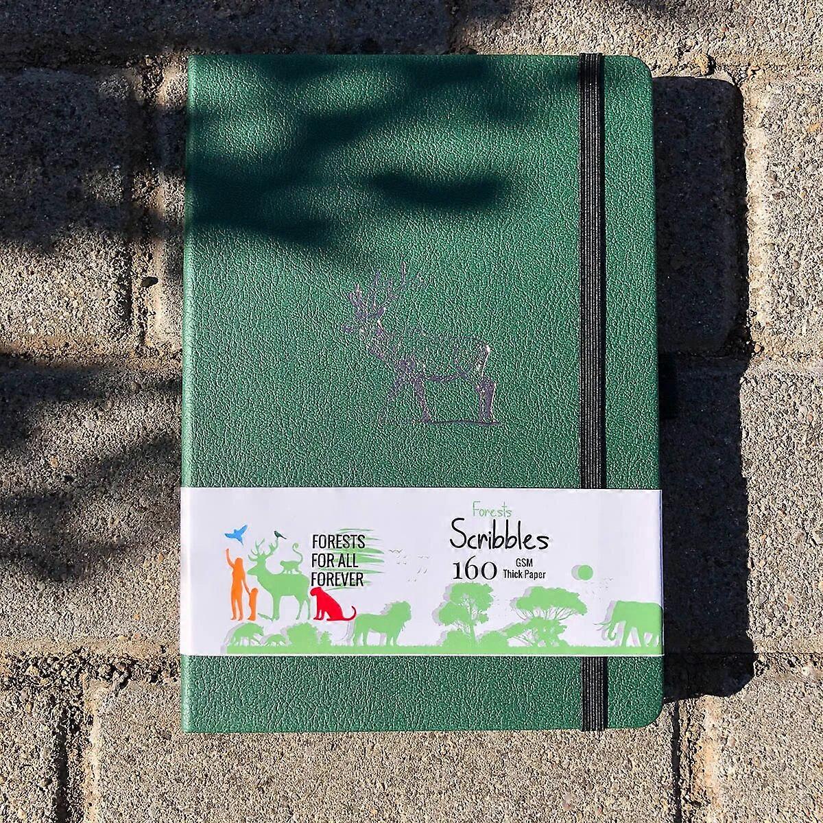 Dot Grid Journal Dotted Drawing SKetchbook-160gsm Paper, Inner Pocket, Numbered Page P1- P160