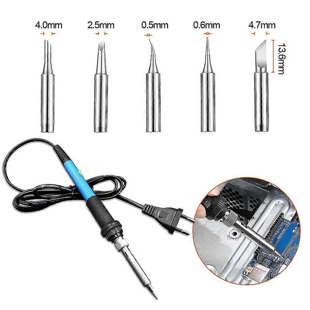 7pcs Wood Burning Pen Tool Soudage Iron Kit Pyrography Craft Tips Tool Set 60w
