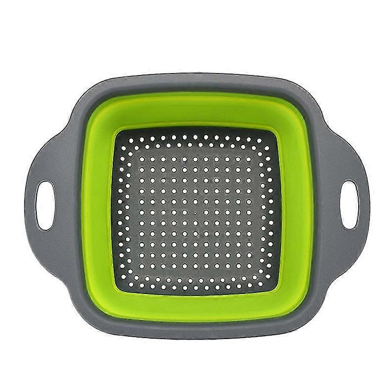 Square S Drain Basket Collapsible Colanders Foldable Silic Kit Izer Fruit Vetable Baskets Folding Sers