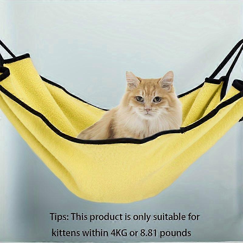 "Purrfect Perch" Cozy Cat Hammock Bed - Durable, Space-Saving Swing Toy For Cats With Easy Install Hooks