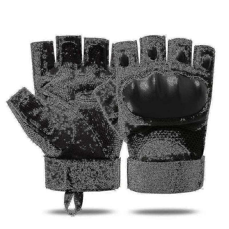 Tactical Gloves Military Gloves With Hard Knuckle _Black2 L