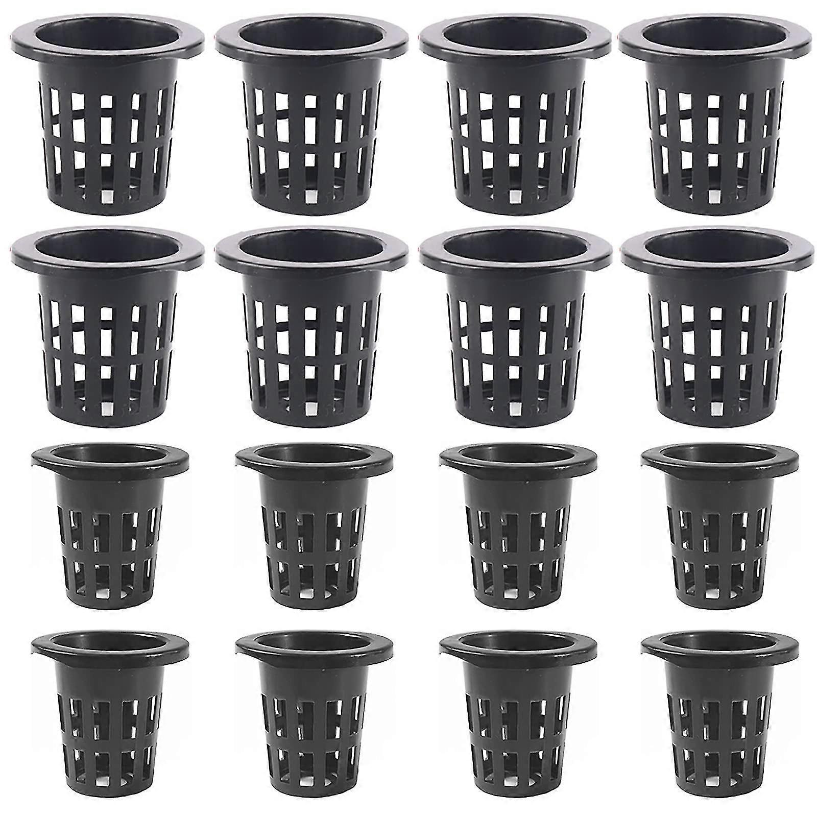 40pcs καθαρό κύπελλα κήπων, υδροπονία καθαρός κήπος δοχείων αυλακωμένων φλυτζανιών κύπελλων εγκαταστάσεων φυτών νηπιαγωγείων στρογγυλό καλάθι κάδων