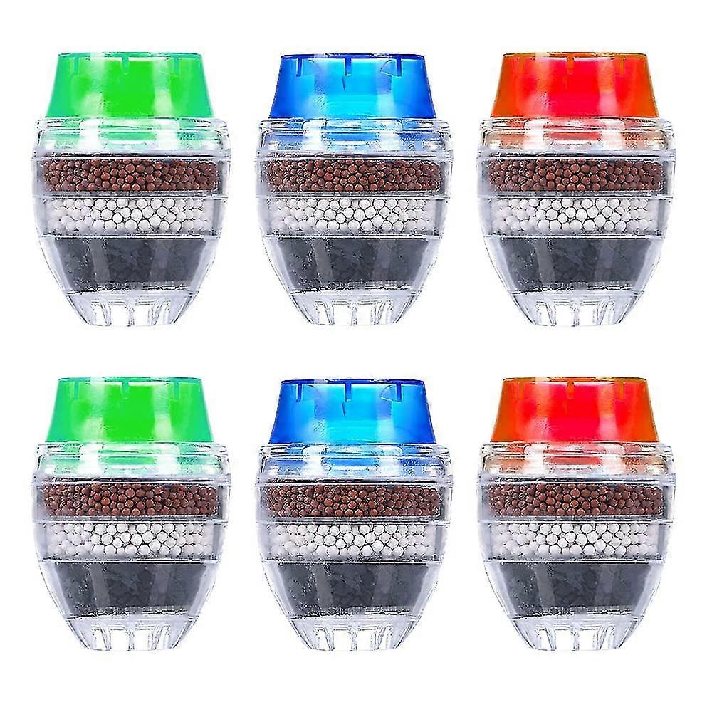6 Pcs Clean Purifier Filter Cartridge Water Tap, Universal Interface Faucet Filter With A Filter Element