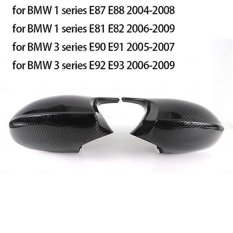 1pair For BMW E87 E81 E82 E90 E91 E92 E93 Rear View Side Case Trim ABS Carbon Fiber Style Car Rearview Mirror Cover