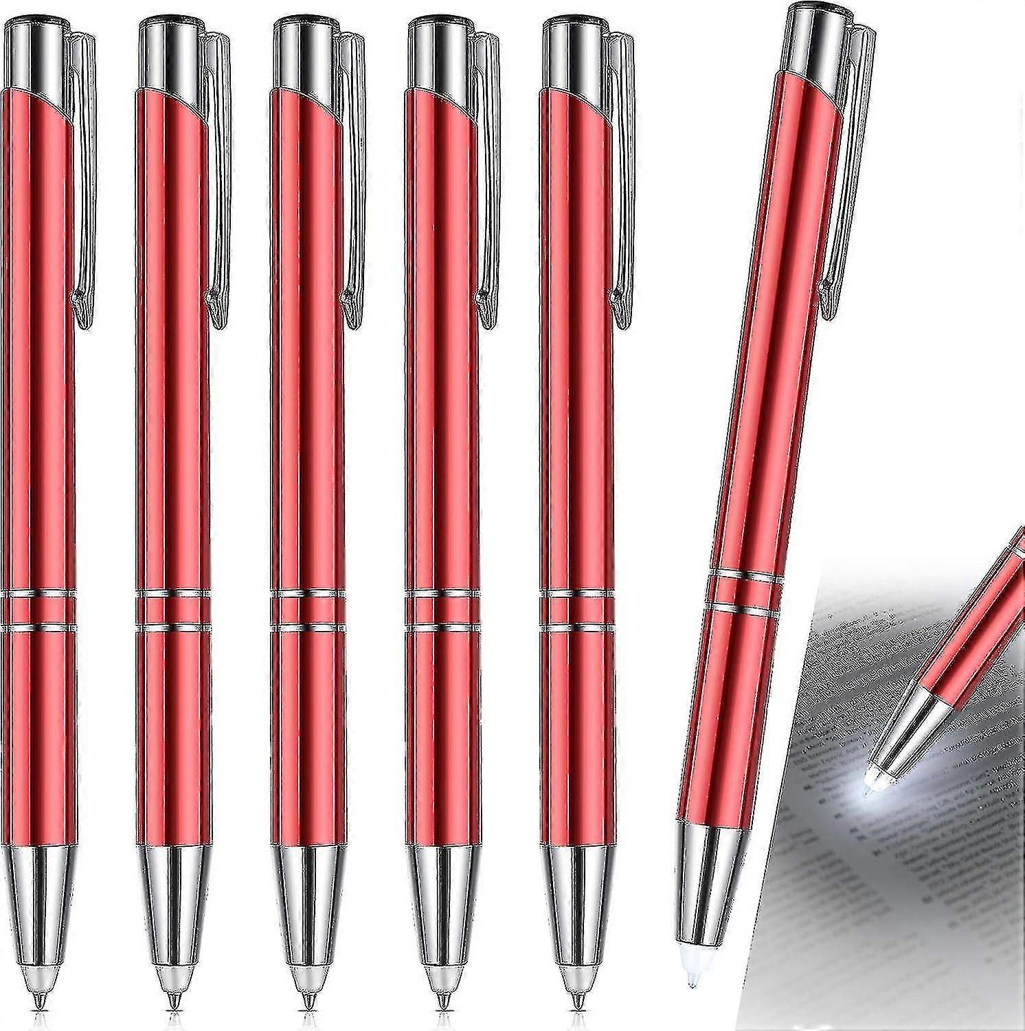 Pen with Light for Writing in The Dark, 6 Pieces Lighted Tip Pen Led Flashlight Light Up Ballpoint Pen - XC