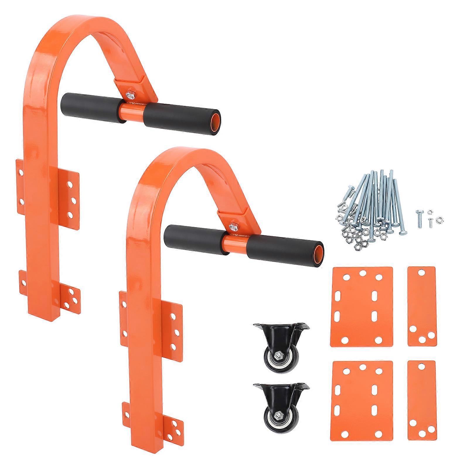 2Pack Leiter Stabilisator Dachhaken mit Rädern Stahl Starker Griff Einfach zu installieren Tragbare Leiterbefestigung für Dachfirst