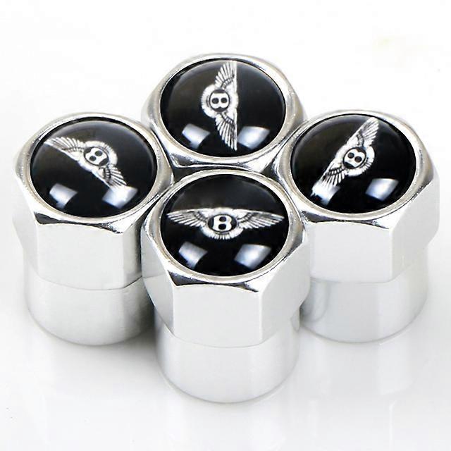 4pcs ζωηρόχρωμη περίπτωση στελεχών καπακιών βαλβίδων ροδών αυτοκινήτων για το σήμα αυτοκινήτων Bentayga Bentley Continental Αξεσουάρ αυτοκινήτων Κράμα αργιλίου shry