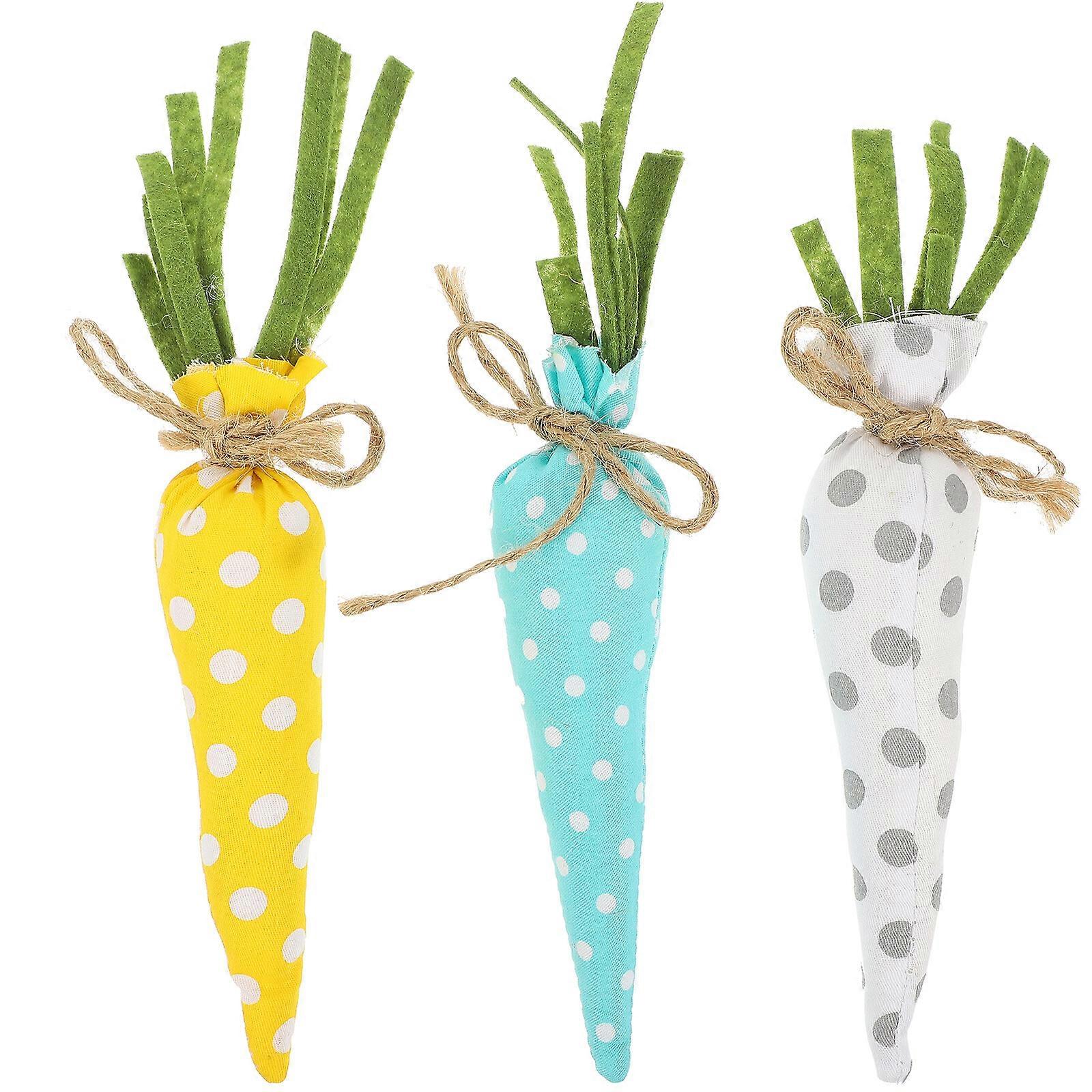 3pcs Easter Party Ornement décoratif Easter Carrot Prop Easter Photo Props