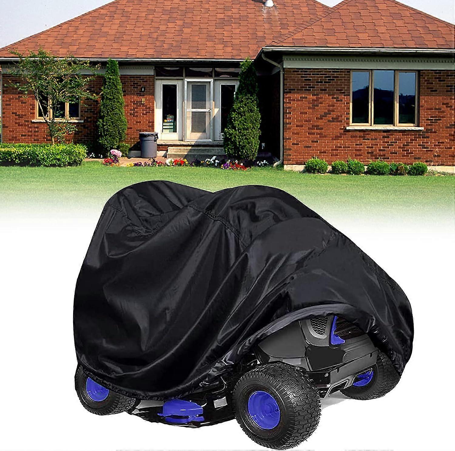 210D Oxford Lawn Mower Cover Cover UV Protection Dustproof Weatherproof Cover for Lawn Mower Tractor 183 x 137 x 117cm