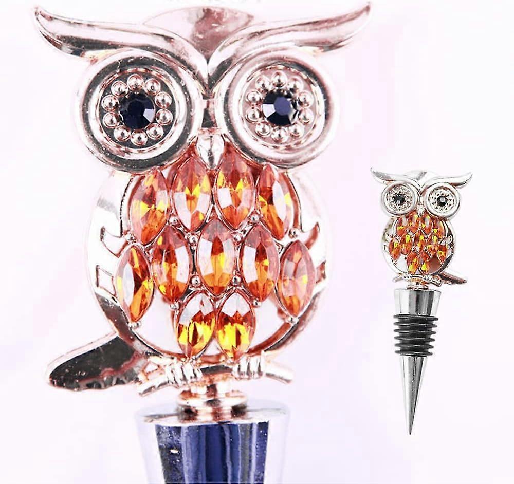 Crystal Owl Wine Stopper, Durable Wine Bottle Stoppers, Reusable Wine Stoppers for Wine Bottles, Bottle Stoppers for Prosecco and Wine