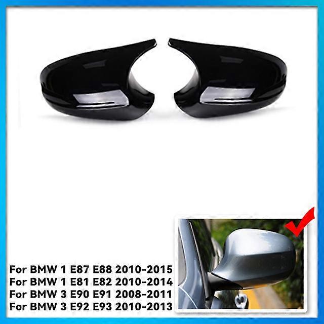1pair For BMW E87 E81 E82 E90 E91 E92 E93 Rear View Side Case Trim ABS Carbon Fiber Style Car Rearview Mirror Cover