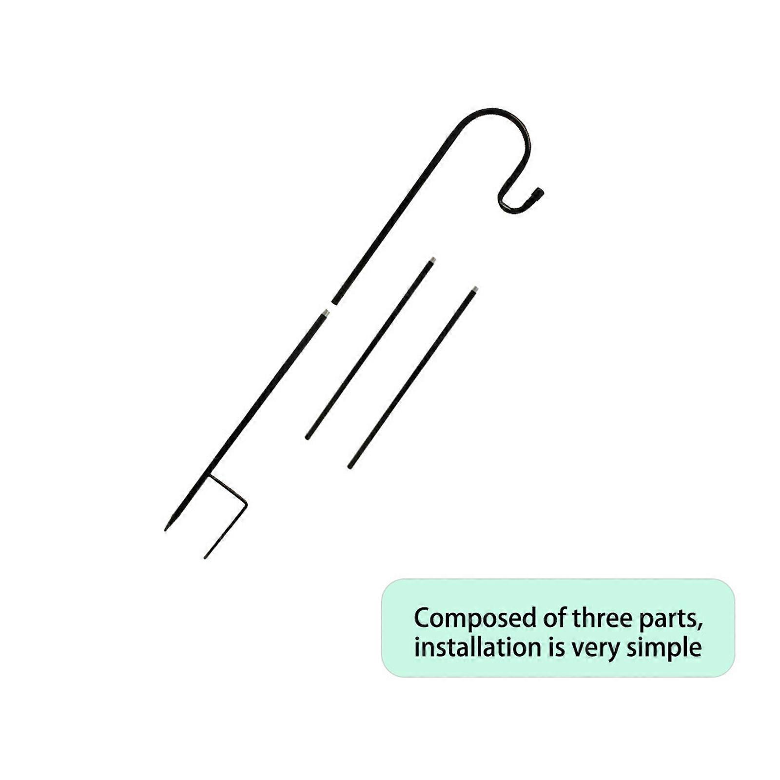 2-Claw Height Adjustable Outdoor Shepherd Hook Mop Hook