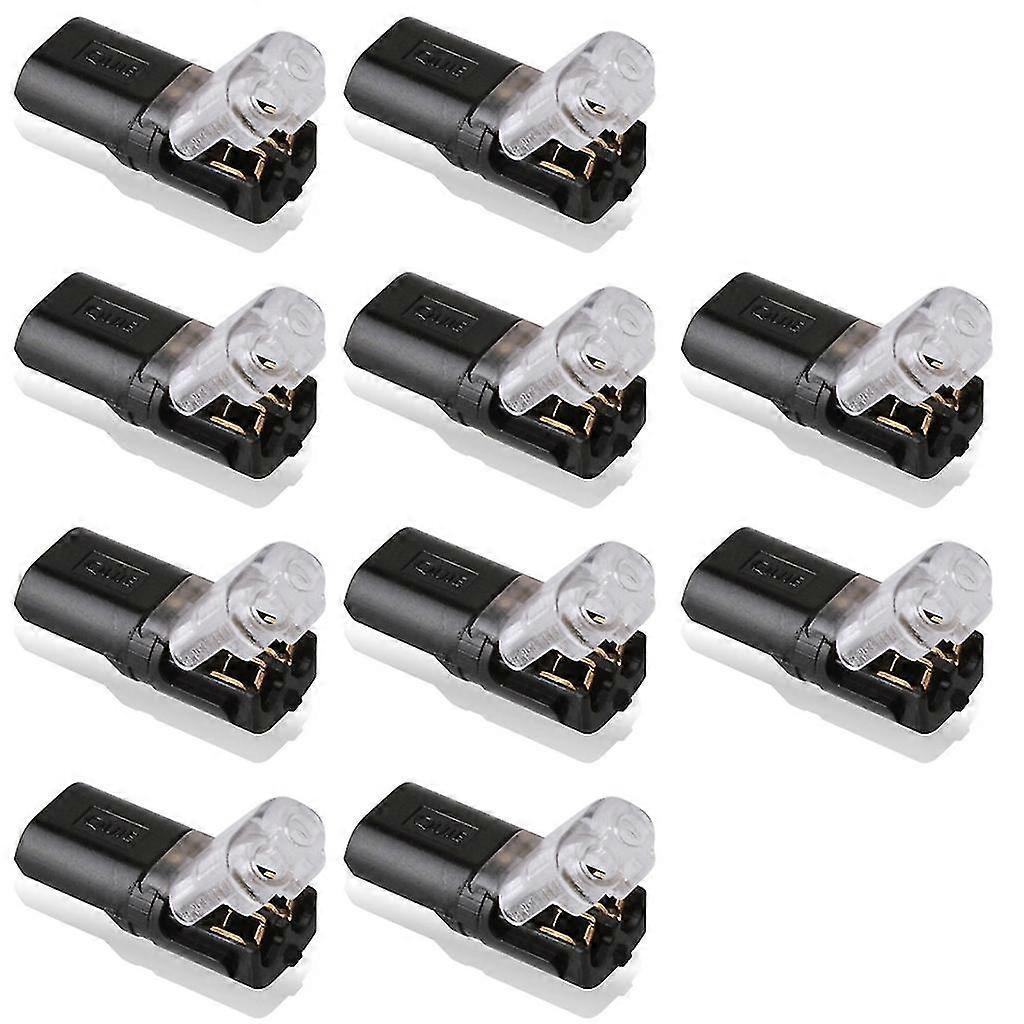 10 Pcs Type-h Wire Cable Plug Connector 2-pin Plugable Cable Connector Durable