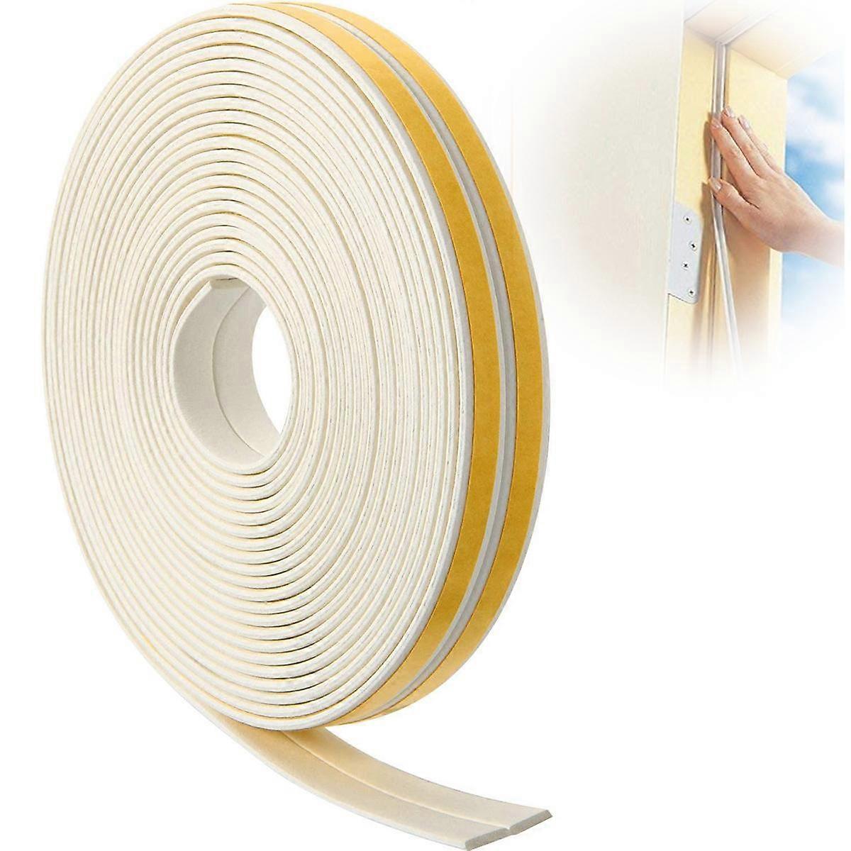 12M Seal Strip Foam Tape Seal Strip Door Window Draft Exclusion EPDM Tape Self Adhesive Seal Strip
