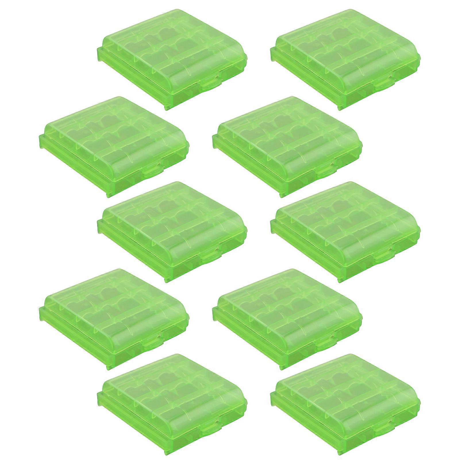 10Pcs Battery Storage Box Large Capacity Corrosion Resistant PP Clear Dry Battery Container Storage Box Home Supplies
