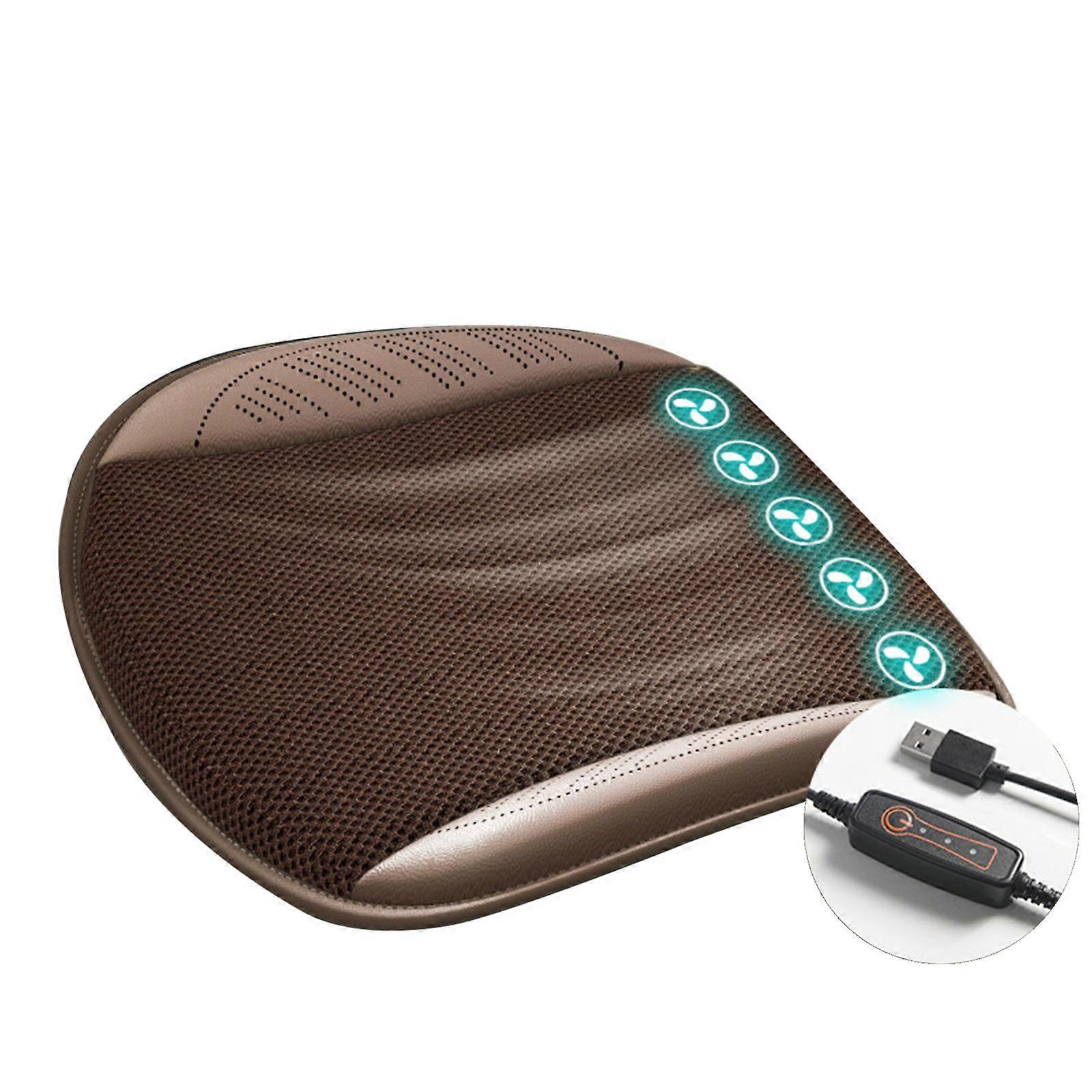 Ventilated Seat Cushion with USB Port, Breathable Air Flow Cooling Pad for Summer
