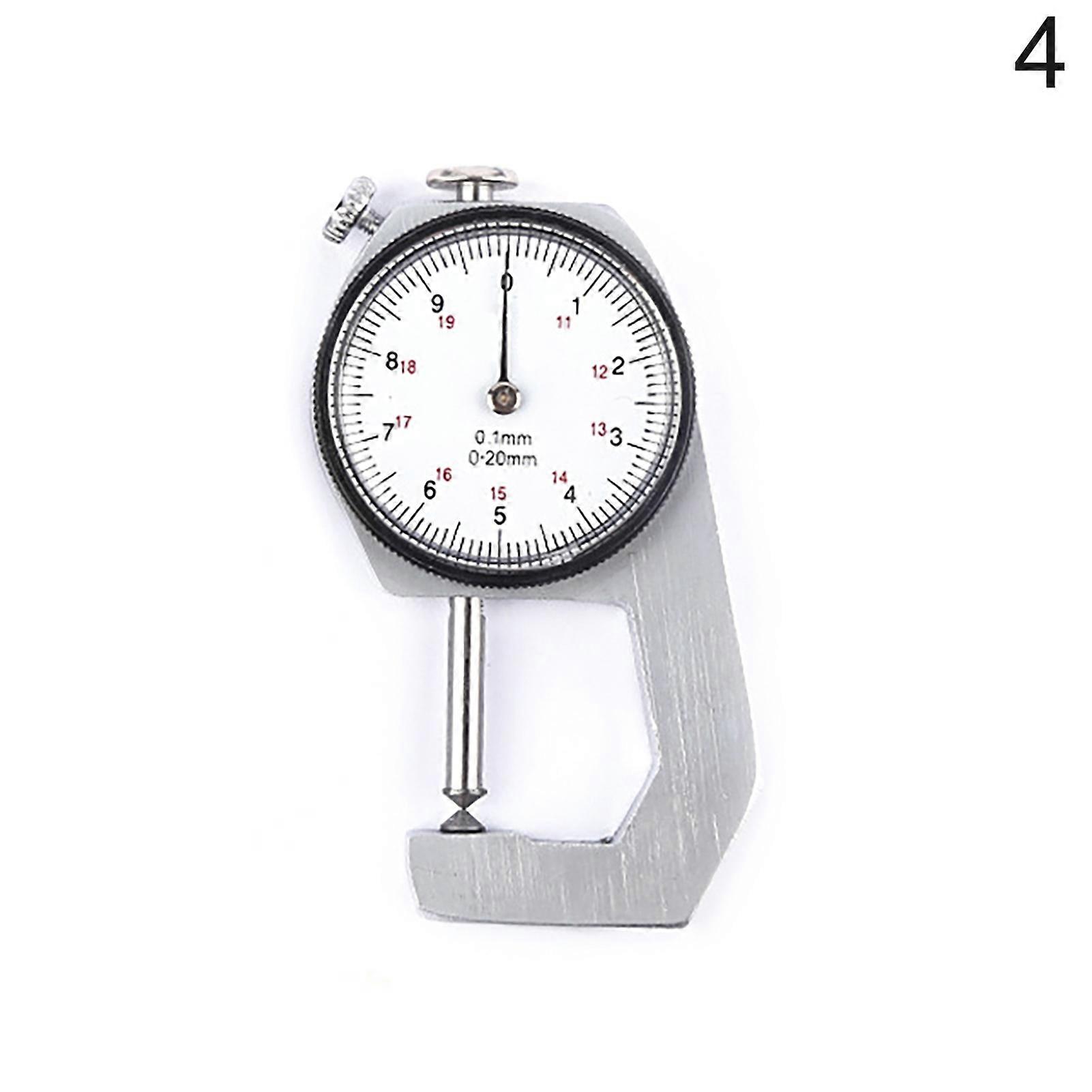 Stainless Steel Round Dial 0.1mm Resolution Thickness Gauge Precise Measure Tool QinHai