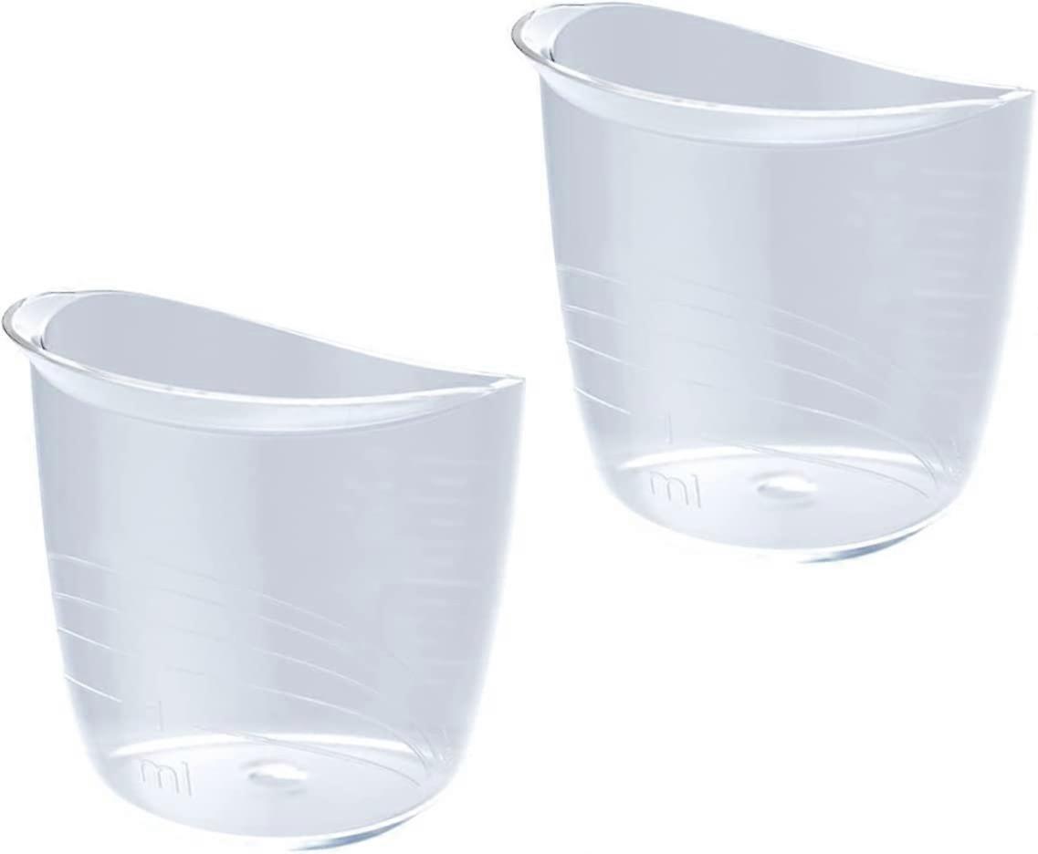 2 Pcs Baby Plastic Measuring Cup for Baby Feeding Testing Flour Sweet and Sour Sauce(4-D-1)