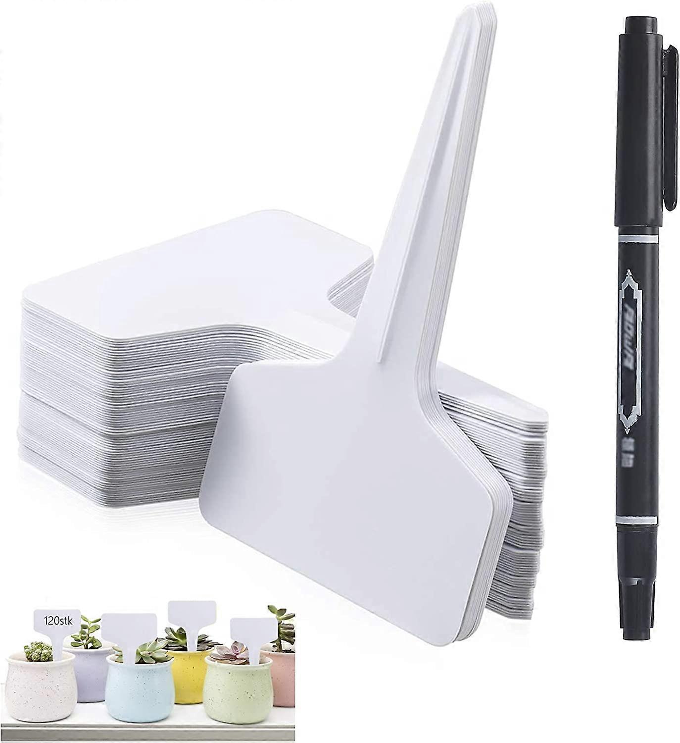 Plant labels, seedling labels, vegetable patches (6 x 10 cm), waterproof labels, reusable labels (white 60)