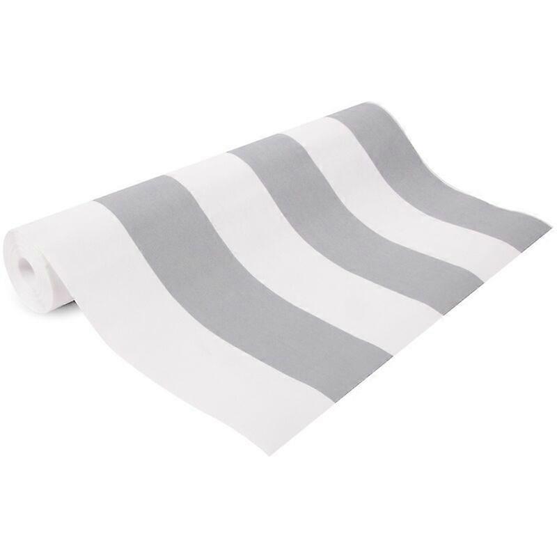 Non-woven wallpaper Grey, White