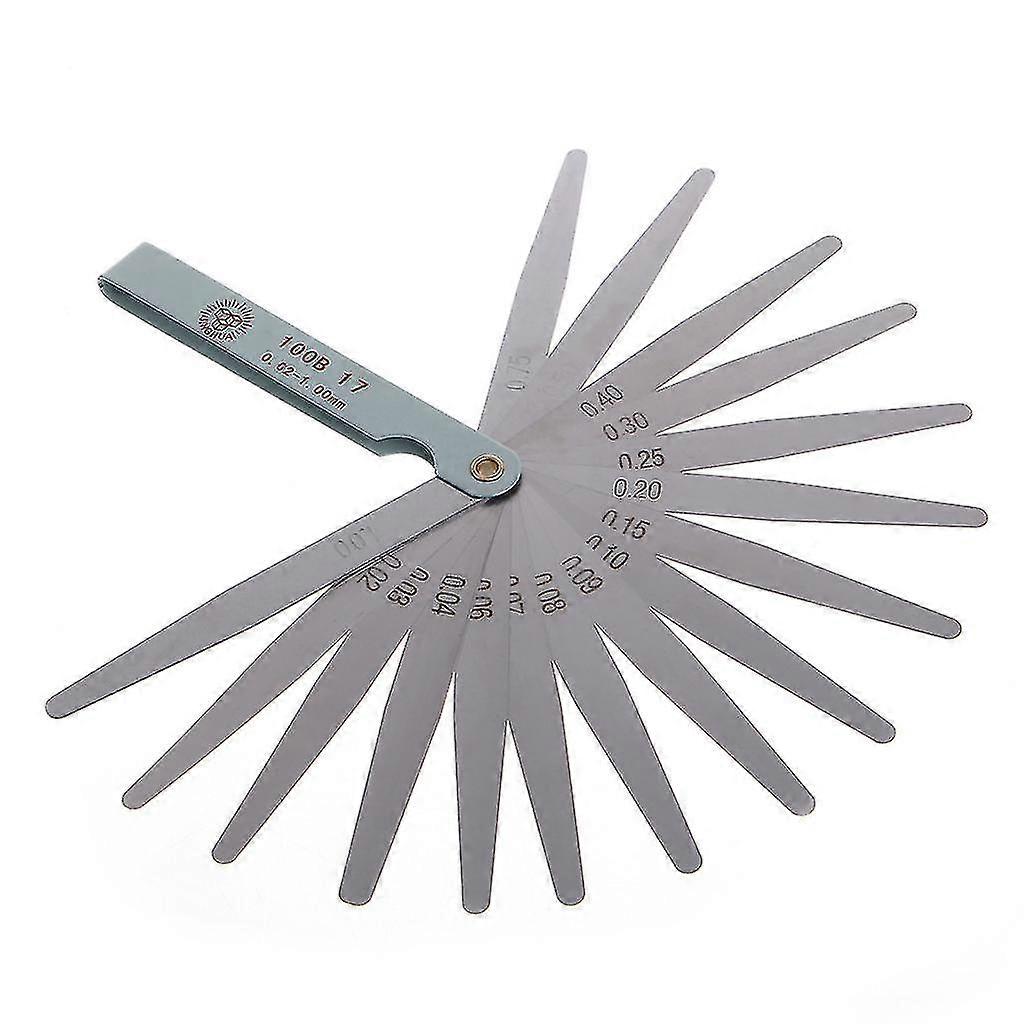 1pc 0.02 To 1mm 17 Blade Thickness For Gap Metric Filler Feeler Gauge Measure To