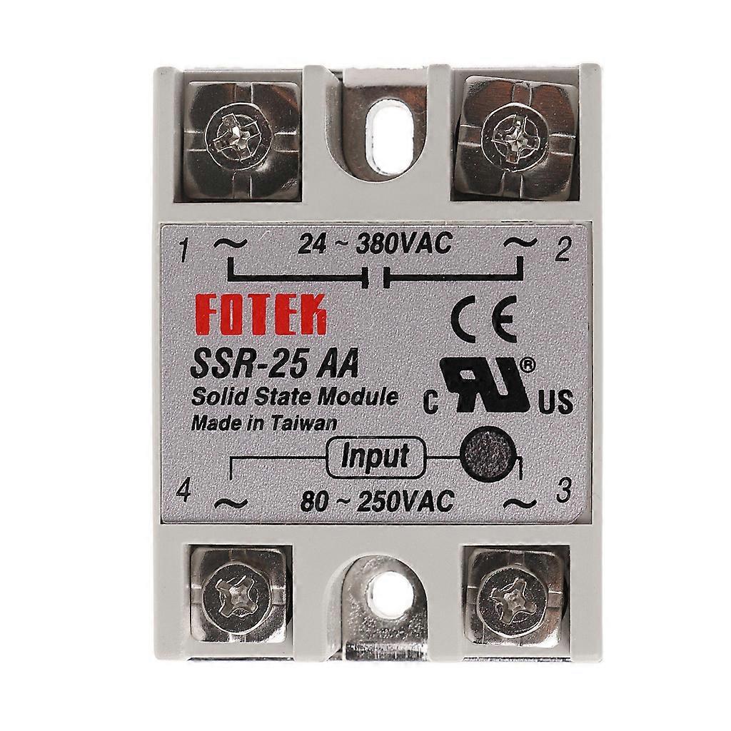 Solid State Relay Module SSR-25 AA 25A 250V 80-250V AC Input 24-380V AC Output