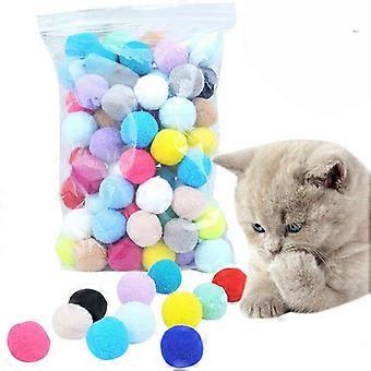 100pcs Cute Funny Training Pet Plush Creative kitty Cat Supplies Cat Toys Stretch Plush Ball Chew Toy