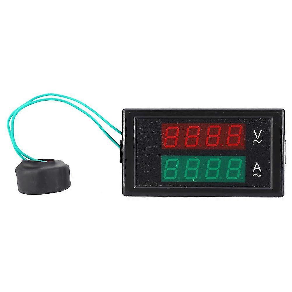 80-300V AC Voltage Current Meter, 0-100.0A Dual Digital Display Gauge - DL69-2042
