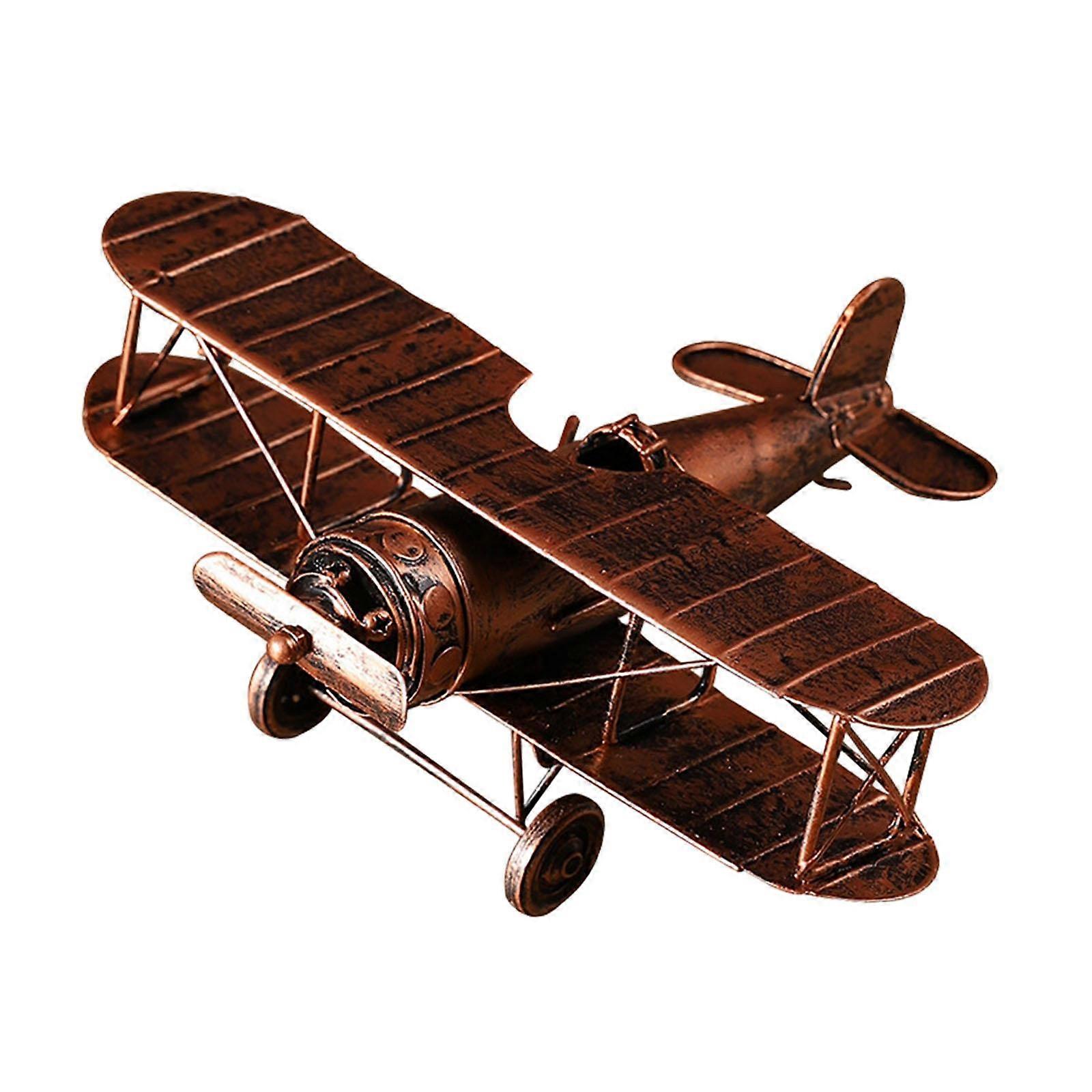 Diecast μεταλλικά αεροπλάνα μεγάλα αναμνηστικά στολίδια αεροσκαφών για το εσωτερικό ράφι υπνοδωματίων χάλκινο