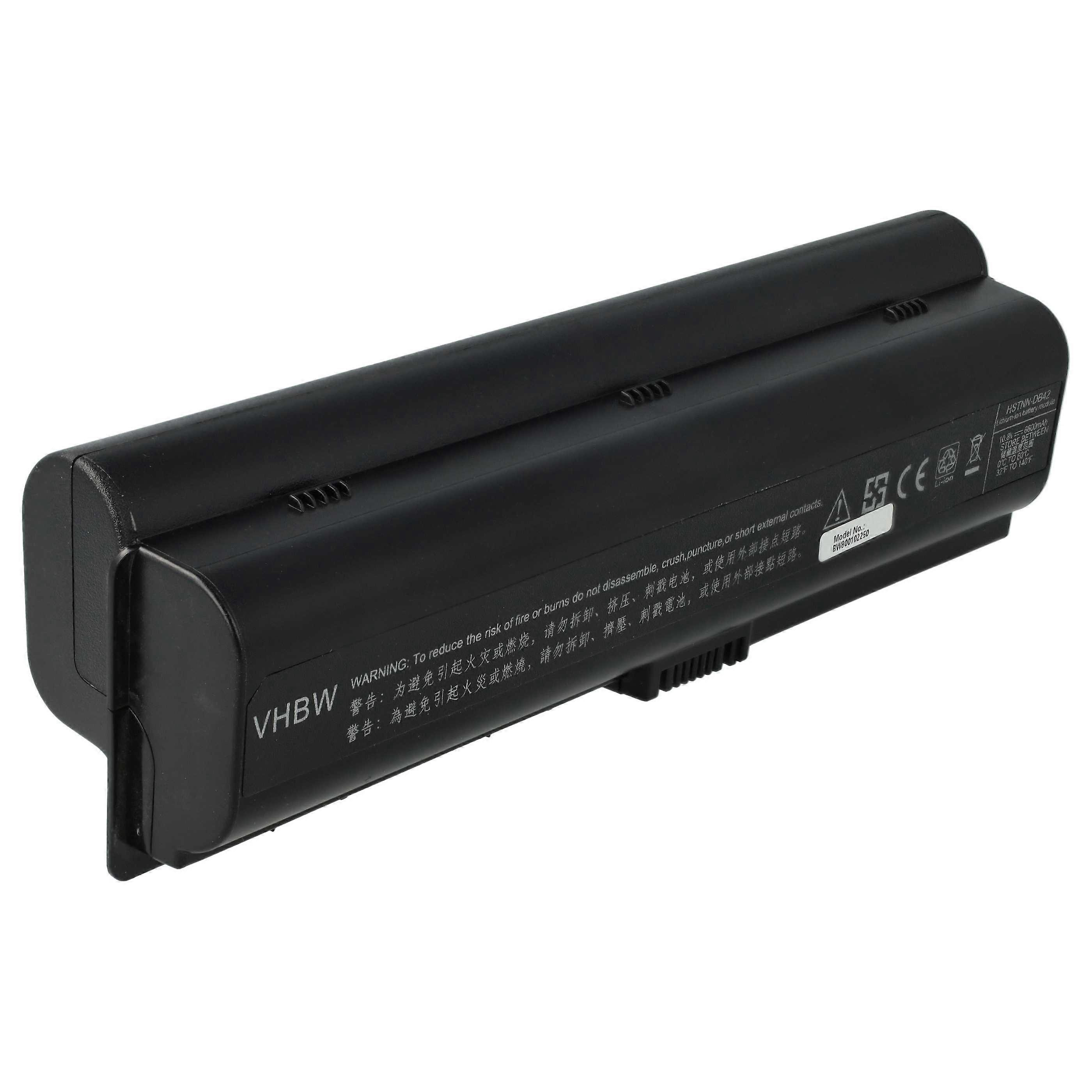 Batterie vhbw compatible avec les ordinateurs portables HP Pavilion DV6186EU, DV6186EA, DV6185EU, DV6185EA, DV6184EU, DV6184EA DV6183EA (6600 mAh, 10,8 V, Li-Ion)