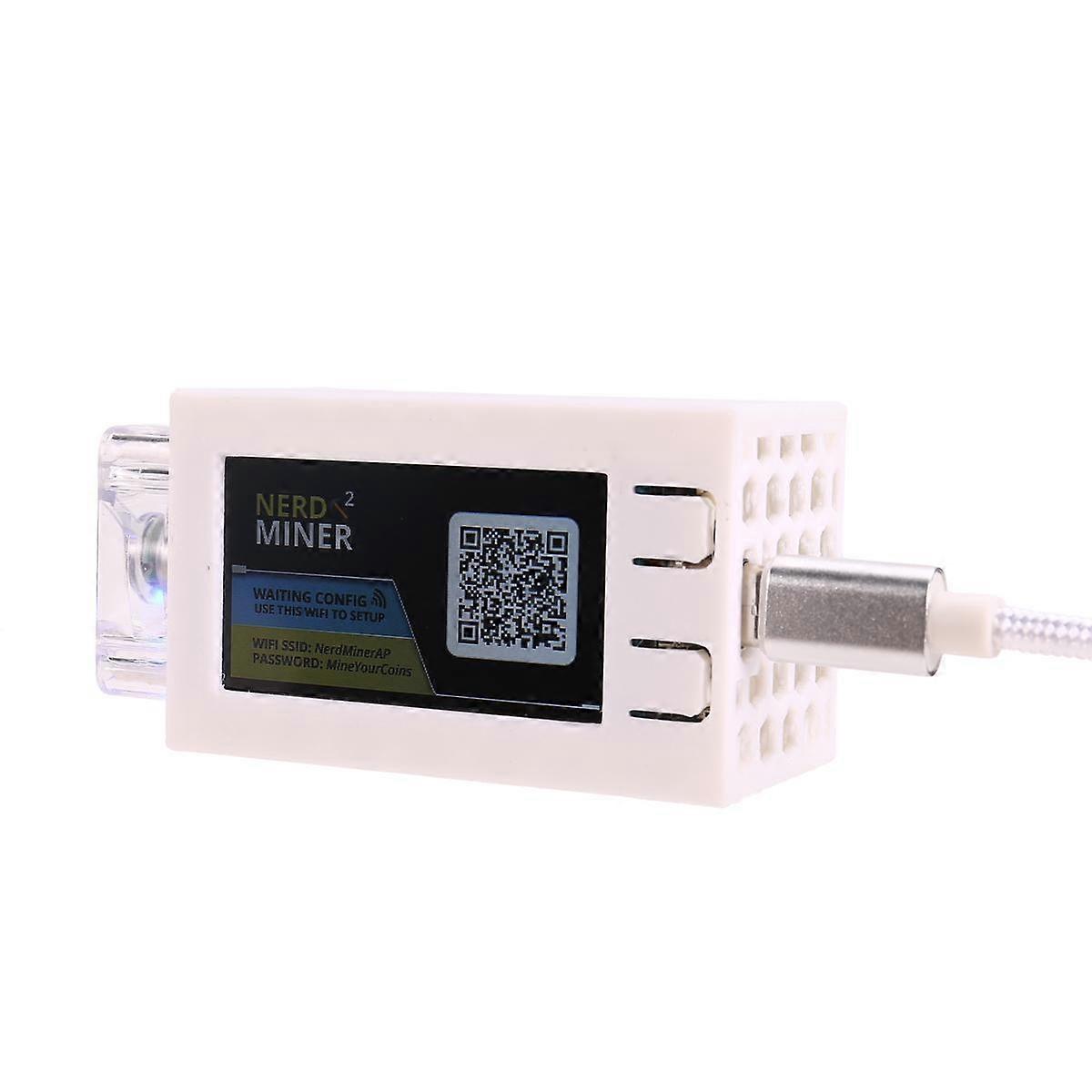 For Nerdminer V2 Pro Miner 78KH/S Mini Bitcoin Lottery Miner with Luminous Fan BTC Solo Lottery Min