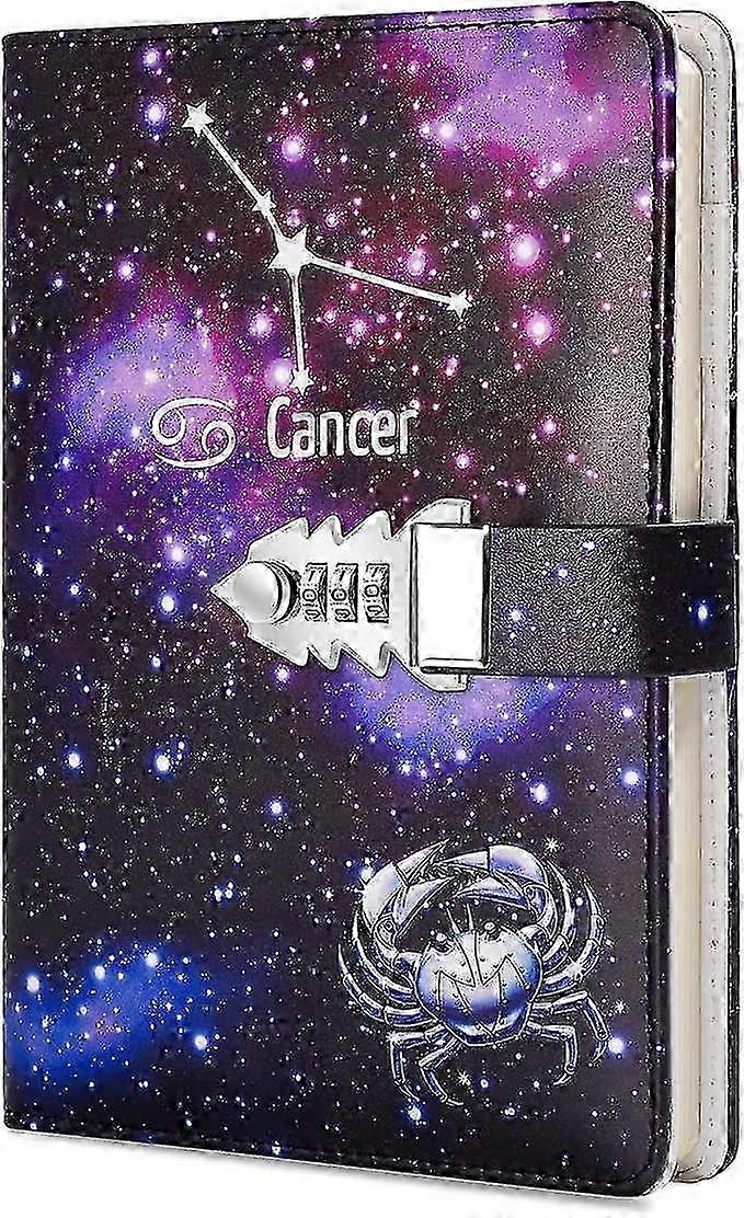 A5 Creative Password Lock Journal Pu Leather Combination Lock Diary Locking Diary Notepad - JA