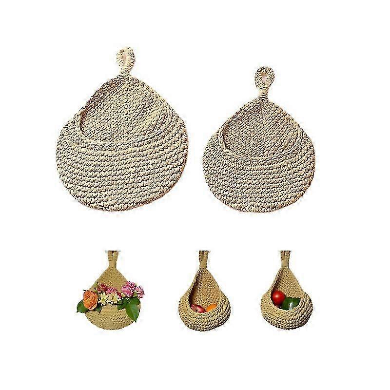 2Pcs Hanging Basket Pot Hook Fruit Herb Garden Basket
