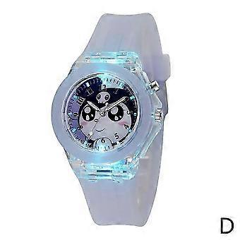 Niedliche leuchtende Armbanduhr für Frauen, Tiermuster, leuchtende Uhr für Mädchen, Lila, Einheitsgröße