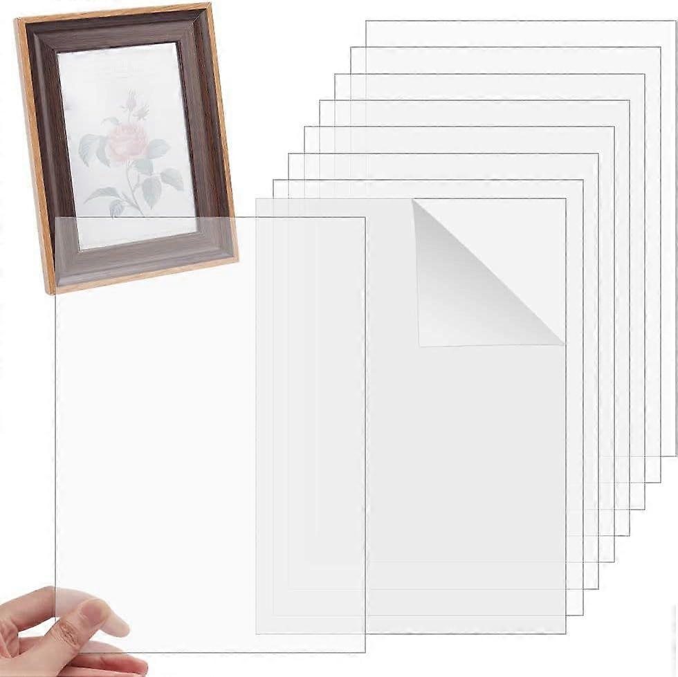 20 Sheets 0.9mm Picture Frame Replacement Transparent Acrylic Photo Size Sheet 6x4 Inch Glass Clear Protective Sheets for Photo Frame and Projects Dis