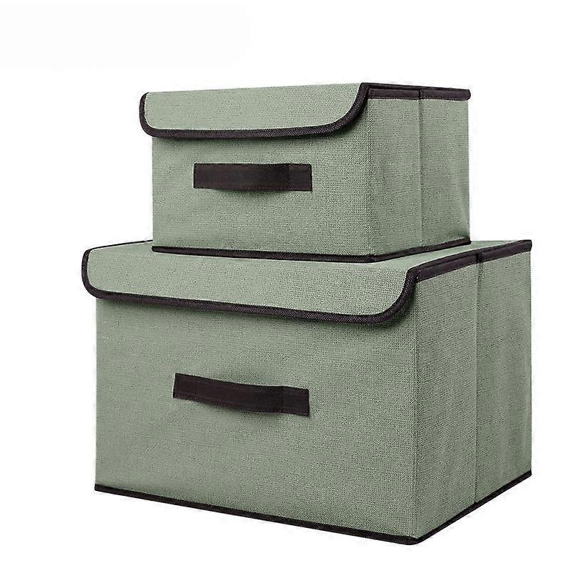 Cloth Collapsible Non-woven Dustproof Storage Box Ramie Cotton Underwear Storage Box Toy Clothing Storage Box Organizer Box
