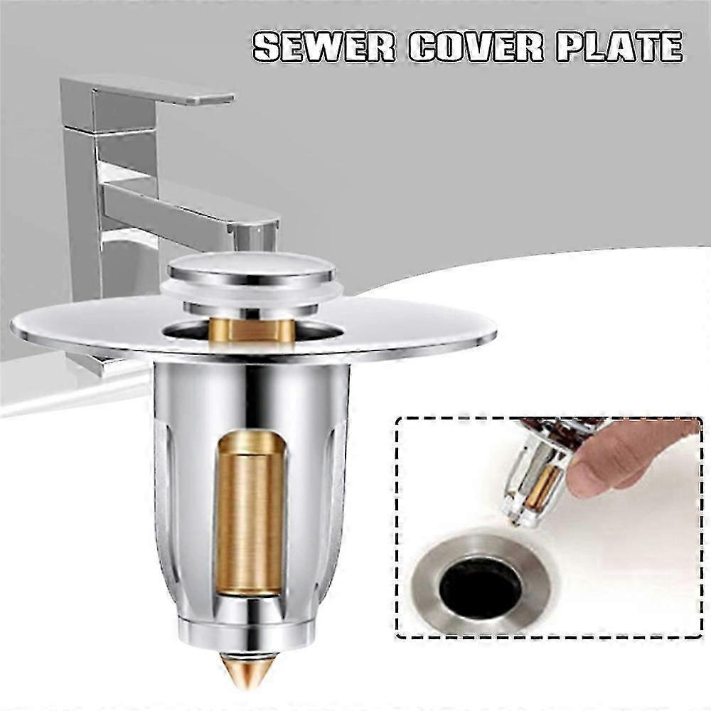 Universal Bathroom Sink Stopper Anti-Clogging Pops Up Drain Stopper