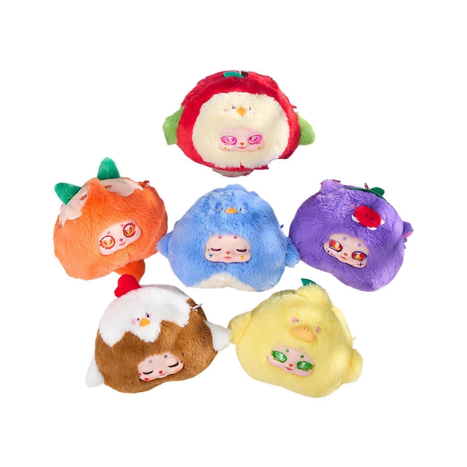 6x בובה תליון מחזיק מפתחות פסלון מצויר מקסים למבוגרים בני נוער ילדים