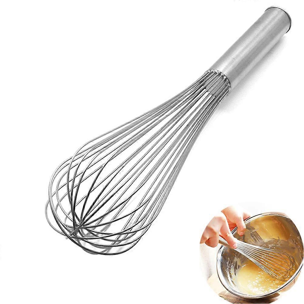 Stainless Steel Whisk Set for Blending, Whisking, Beating, Stirring - Egg Beater, Manual Balloon Whisk, Milk Blender
