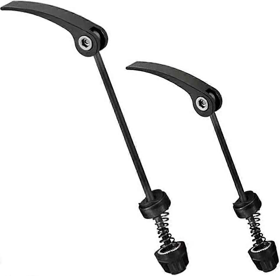 Wheel Hub Quick Release Skewers for Road and Mountain Bikes, Lightweight Aluminum, Adjustable Length, Black