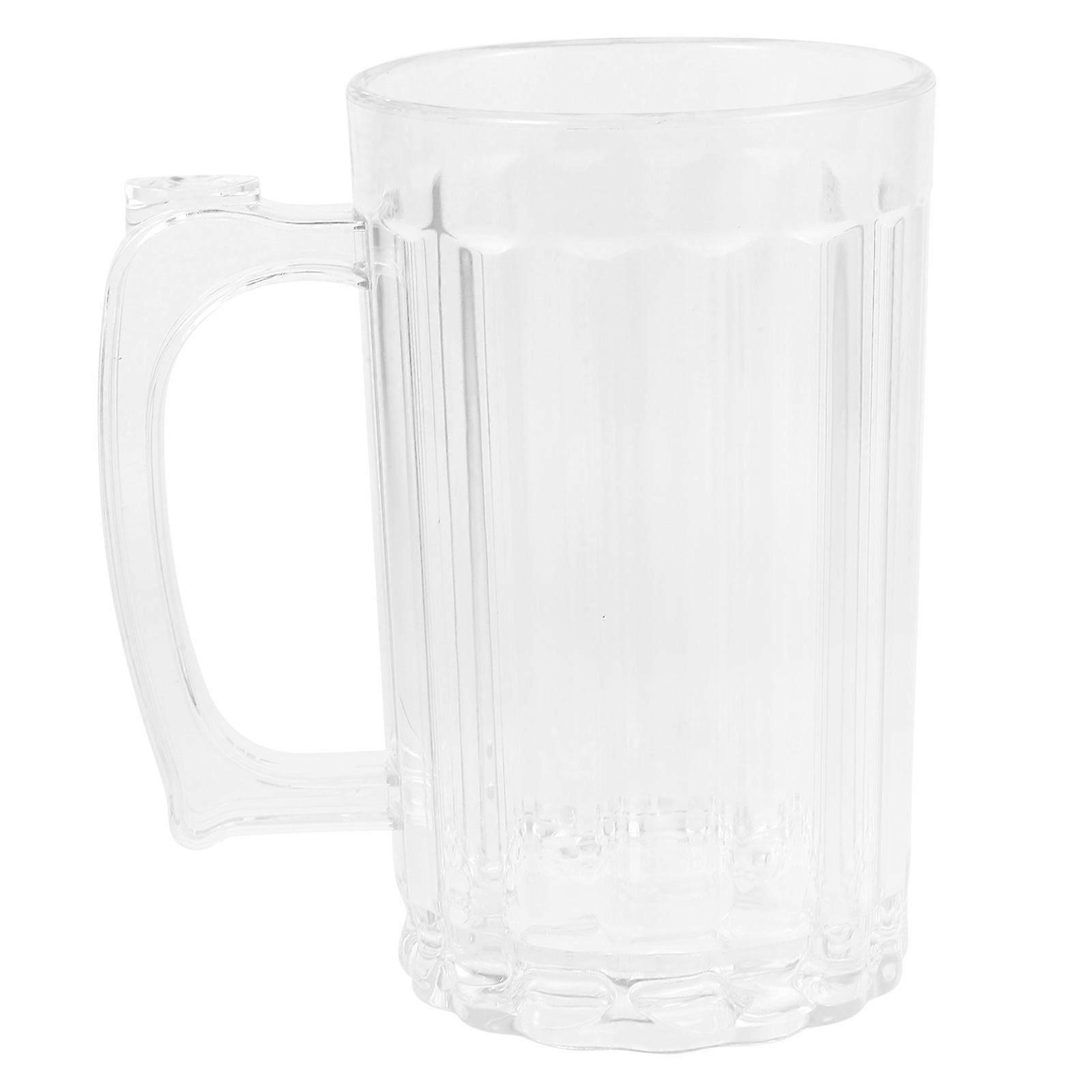 Øl krus kopp akryl øl drikke kopp juice kopp husholdning vann kopp med håndtak Barware Drinkware for Home Bar (390ml)