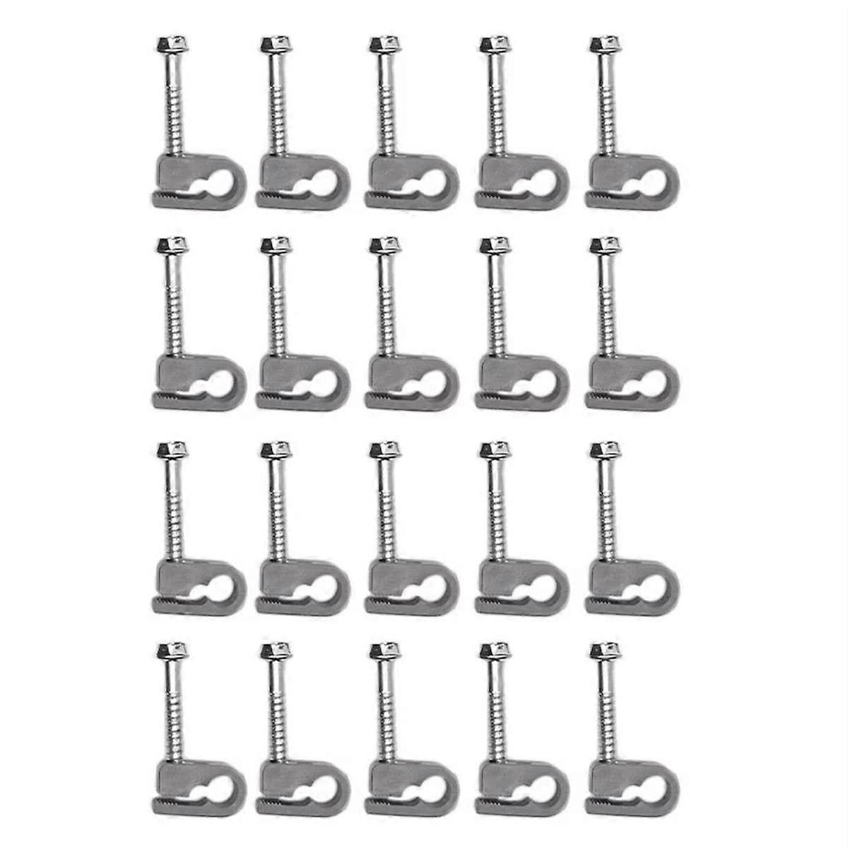 20pcs Screws and Wire Clamps for Mini Cable Management Clips Power Cables Organizer Wiring Management Clip