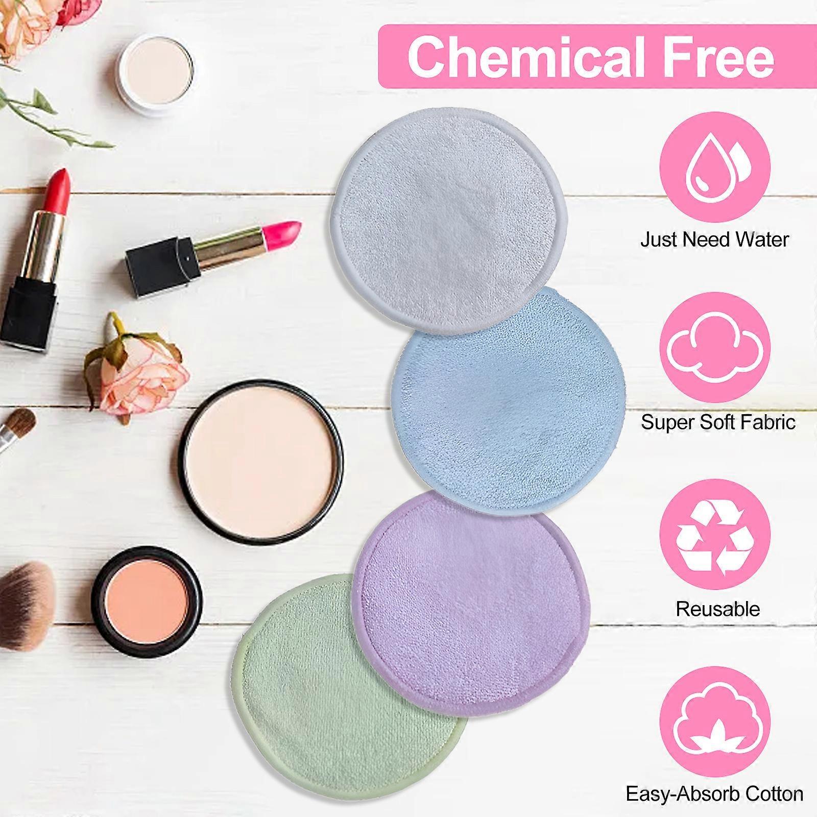 20pcs reusable makeup remover pads+cotton mesh -4 colors