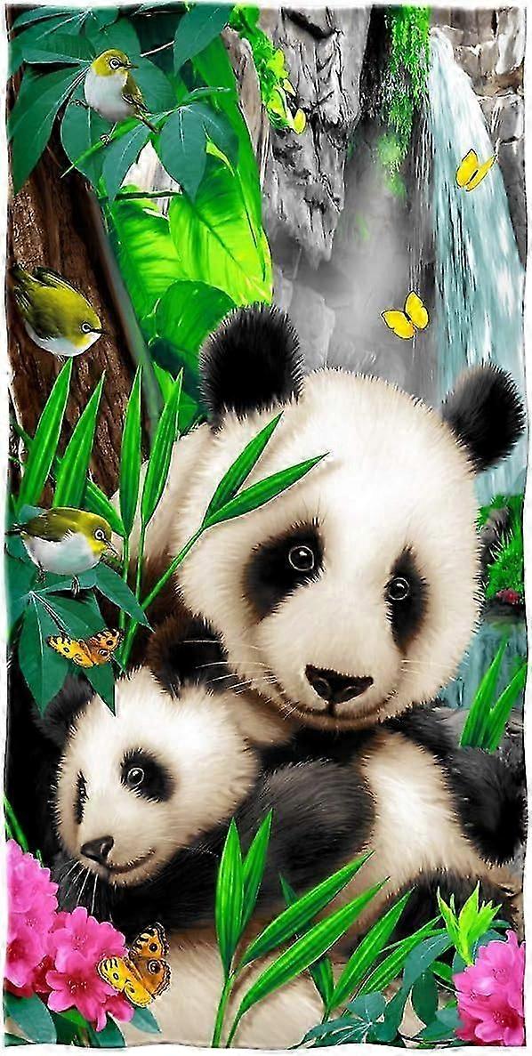 Kostbare Pandas Super Soft Plüsch Baumwolle Strandbad Pooltuch - -