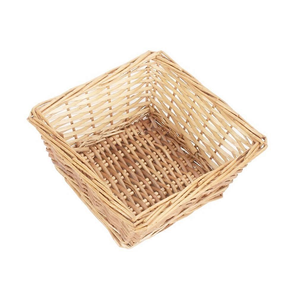 Light Steamed Square Split Willow Wicker Tray